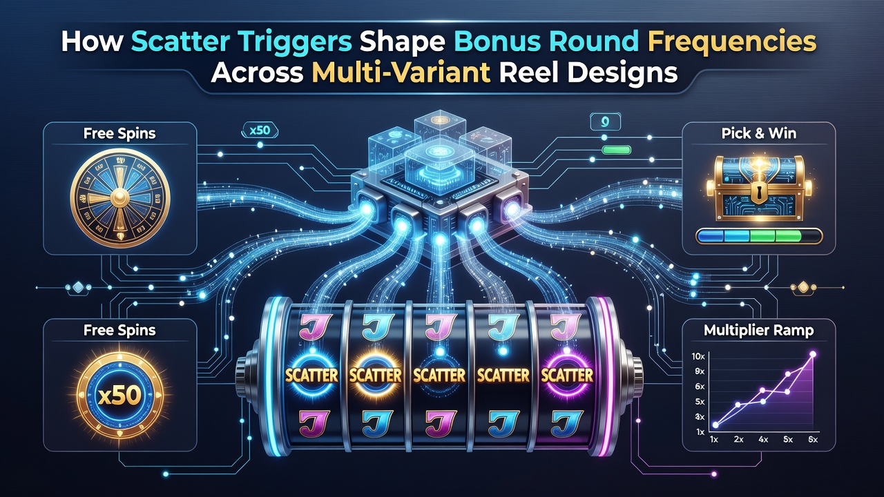 Vergleich verschiedener Walzen-Layouts und ihrer Scatter-Trigger-Raten in Bonus-Mechanismen