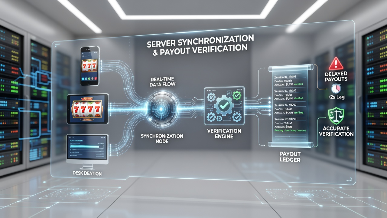 Datenfluss und Verifizierungsprozess in vernetzten Slot-Plattformen